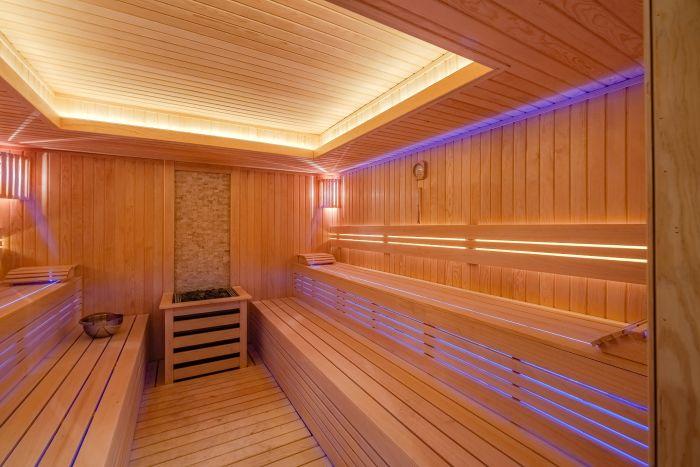 The sauna awaits to offer you comfort and tranquility.