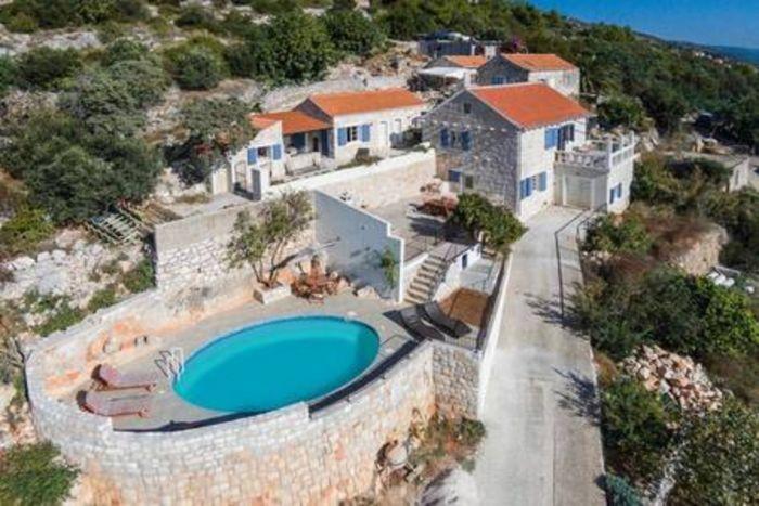 Stone Sea View Villa w Pool 4 min to Beach in Hvar